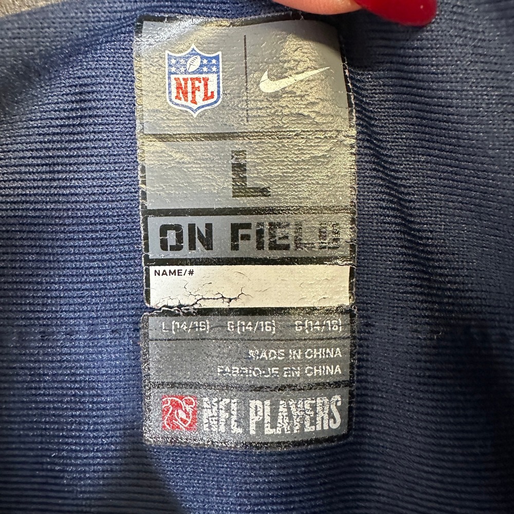 Nike New England Patriots Tom Brady 12 Navy Blue NFL Jersey Youth Large - Picture 12 of 15
